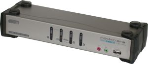 Boîtier de contrôle 4 UC USB écran DVI, clavier, souris + partage de périphérique USB + audio