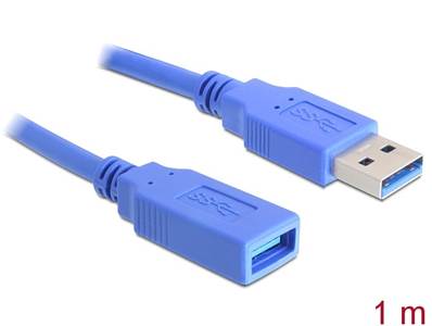 Câble d'extension USB 3.0 Type-A mâle > USB 3.0 Type-A femelle 1 m bleu