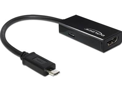 Adaptateur MHL mâle (Samsung S3, S4) > connecteur High Speed HDMI femelle + USB Micro-B femelle