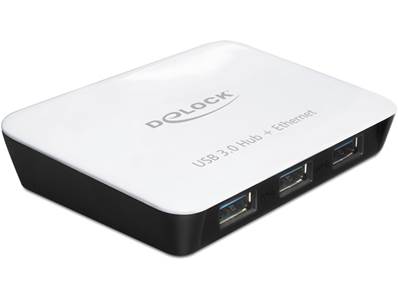 Hub USB 3.0 3 ports + 1 port Gigabit LAN 10 / 100 / 1000 Mb/s