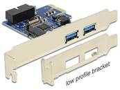 Carte PCI Express > 2 x externes USB 3.0 + 1 x internes USB 3.0