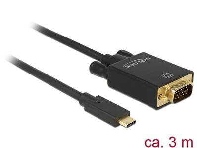 Câble USB Type-C™ mâle > VGA mâle (Mode DP Alt) Full HD 1080p 3 m noir