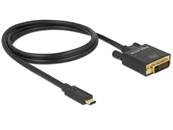 Câble USB Type-C™ mâle > DVI 24+1 mâle (Mode DP Alt) 4K 30 Hz 1 m noir