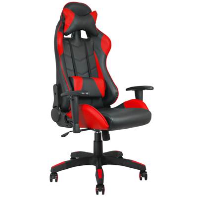 Fauteuil de bureau baquet RACING noir et rouge