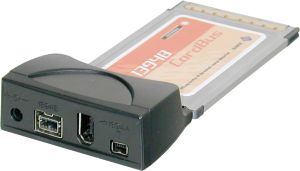Carte PCMCIA 1 port IEEE1394B, 2 ports IEEE1394A
