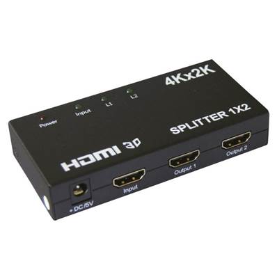 Partageur/amplificateur HDMI 1.4, 4K, 3D pour 2 sorties
