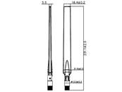 Antenne WLAN 802.11 ac/a/h/b/g/n RP-SMA mâle 5 - 7 dBi omnidirectionnelle avec jonction inclinable n