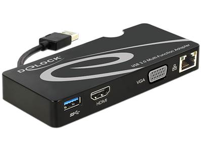 Adaptateur USB 3.0 > HDMI / VGA + Gigabit LAN + USB 3.0