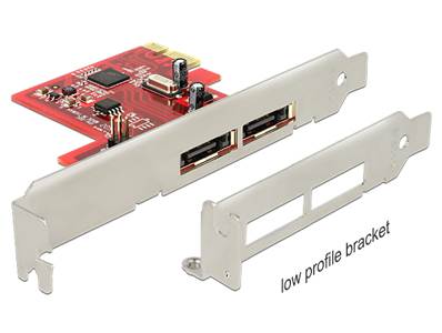 Carte PCI Express > 2 x eSATA 6 Gb/s avec RAID - Facteur de forme à profil bas