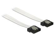 Câble SATA FLEXI 6 Go/s 10 cm en métal blanc
