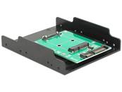 Convertisseur SATA 22 broches > mSATA avec support d'emplacement + châssis 3.5"