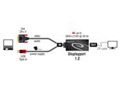 Adaptateur DVI mâle > Displayport 1.2 femelle noir