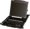 Tiroir 19" 1U  double rail 16 Ports LCD KVMP Switch :  Dual Console 19" LCD PS/2-USB Console