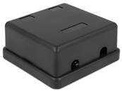 Boitier Keystone 2 ports de surface noir