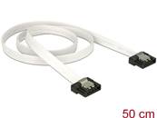 Câble SATA FLEXI 6 Go/s 50 cm en métal blanc