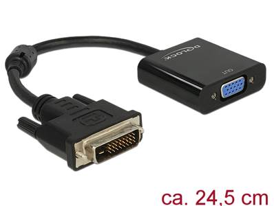 Adaptateur DVI-D 24+1 mâle > VGA femelle noir