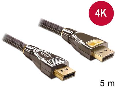 Câble Displayport 1.2 mâle > Displayport mâle 4K 5 m PREMIUM