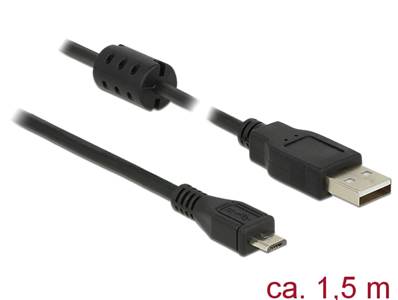 Câble USB 2.0 Type-A mâle > USB 2.0 Micro-B mâle 1,5 m noir