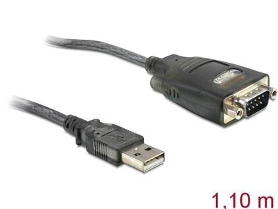 Adaptateur USB 2.0 Type-A > 1 x RS-232 DB9 série