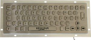 Clavier métal 64 touches inox AZERTY, PS2 KRYONA