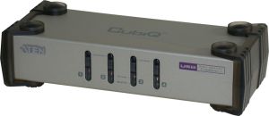 Boîtier de contrôle 4 UC USB/PS2 écran, clavier, souris avec câbles combiné USB, boitier métal
