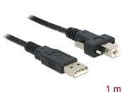 Câble USB 2.0 type A mâle > USB 2.0 type B mâle avec vis 1 m
