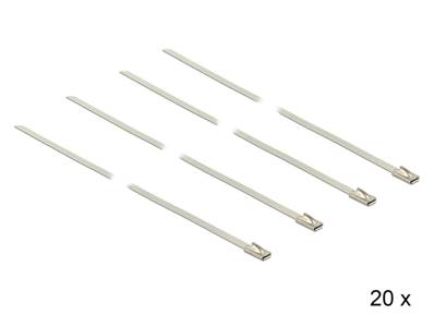 Attache-câbles acier inoxydable L 350 x l 4,6 mm 20 pièces