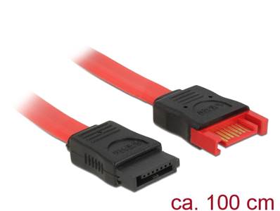 Câble d'extension SATA 6 Gb/s mâle > SATA femelle 100 cm rouge