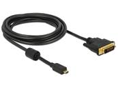 Câble HDMI Micro-D mâle > DVI 24+1 mâle 3 m