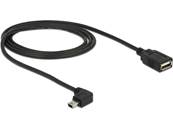 Câble USB 2.0 Type Mini-B mâle avec angle à 90° > USB 2.0 Type-A femelle OTG 1,0 m