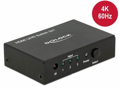 Commutateur HDMI UHD 3 x entrées HDMI > 1 x sortie HDMI 4K