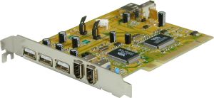 Carte PCI 4 ports USB 2.0 et 3 ports IEEE 1394 SUNIX