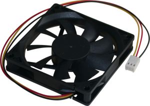 Ventilateur 80x80x15 mm - 12V - 3 Pins -2500  trs/mn - silencieux: 20 dBa- roulement céramique