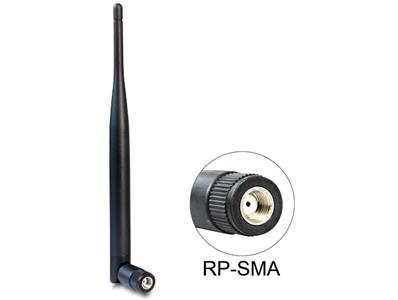 Antenne WLAN 802.11 b/g/n RP-SMA mâle 5 dBi omnidirectionnelle avec jonction inclinable noir