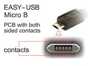 Câble EASY-USB 2.0 Type-A mâle > EASY-USB 2.0 Type Micro-B mâle coudé vers la gauche / droite 3 m no