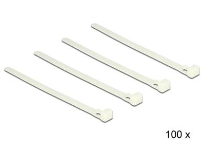 Attache-câbles détachables blancs L 150 x l 7,2 mm 100 pièces