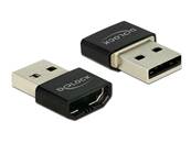 Adaptateur HDMI-A femelle > USB Type-A mâle noire