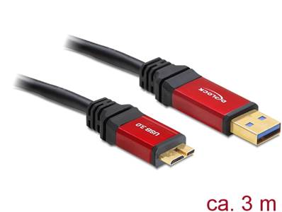Câble USB 3.0 Type-A mâle > USB 3.0 Type Micro-B mâle 3 m Premium