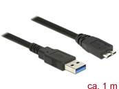 Câble USB 3.0 Type-A mâle > USB 3.0 Type Micro-B mâle 1,0 m noir