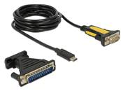 Adaptateur USB Type-C™ > 1 x RS-232 DB9 série + adaptateur DB25