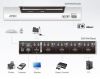 KVM 4 UC USB écran HDMI, clavier/souris USB + son  + hub USB 2 ports