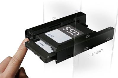 Adaptateur en métal pour 2 x SSD ou HDD de 2.5" à 3.5"