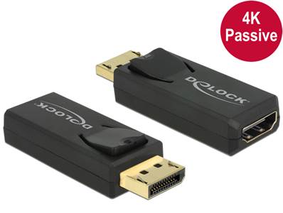 Adaptateur Displayport 1.2 mâle > HDMI femelle 4K passif noir