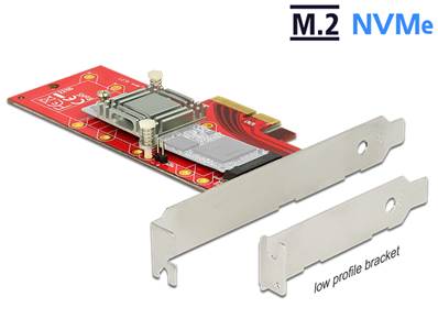 Carte PCI Express x4 > 1 x M.2 NVMe touche M interne 110 mm avec dissipateur thermique - Facteur de