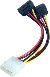 Adaptateur d ' alimentation MOLEX 5"¼ à double Serial ATA  