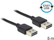 Câble EASY-USB 2.0 Type-A mâle > EASY-USB 2.0 Type-A mâle 5 m noir