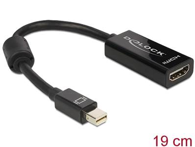 Adaptateur mini Displayport 1.1 mâle > HDMI femelle passif noir