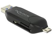 Lecteur de carte Micro USB OTG + USB 3.0 A mâle