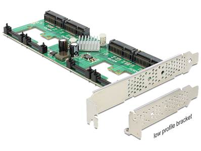 Carte PCI Express > 4 x mSATA internes avec RAID