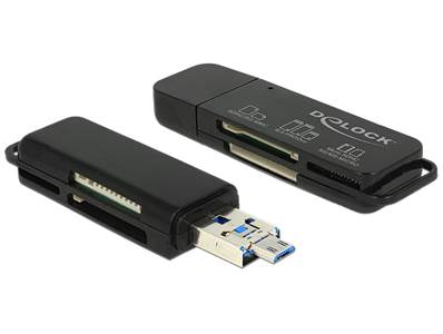 Lecteur de carte USB OTG avec USB 3.0 A + Micro-B combiné mâle